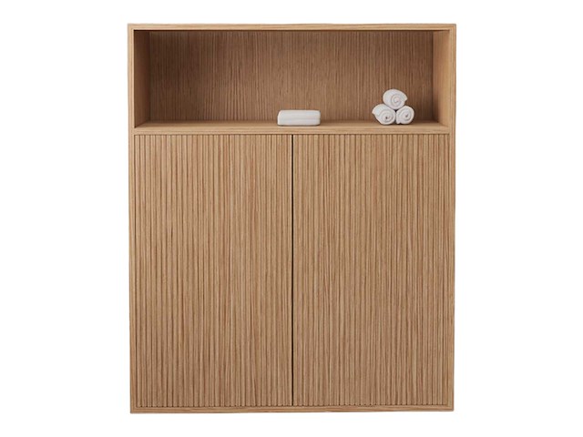 Gliss design - timotheus - bathroom cabinet - gliss design timotheus zwevende kast 120 pure - afbeelding 1 van  2