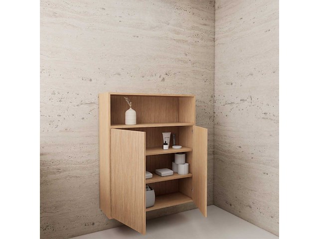 Gliss design - timotheus - bathroom cabinet - gliss design timotheus zwevende kast 120 pure - afbeelding 2 van  2