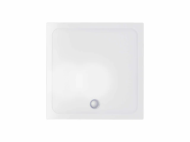 Gliss design - una - douchebak una vierkant acryl wit 80 cm incl. plint - afbeelding 1 van  3