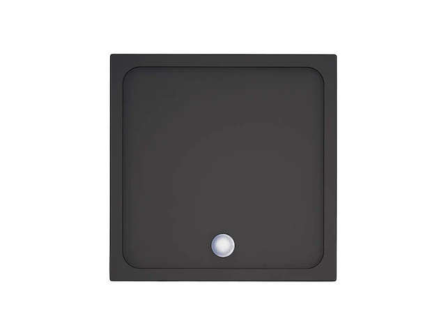Gliss design - uno - douchebak uno vierkant cast marble mat zwart 80 cm - afbeelding 1 van  3