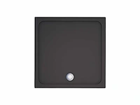 Gliss design - uno - douchebak uno vierkant cast marble mat zwart 80 cm