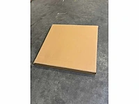 Gliss design - uno - douchebak uno vierkant cast marble mat zwart 80 cm - afbeelding 3 van  3