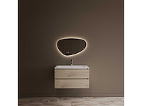 Gliss design - zeus - badkamer set 70 cm licht grijs eiken