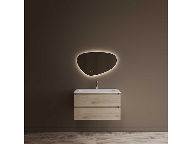 Gliss design - zeus - badkamer set 70 cm licht grijs eiken - afbeelding 1 van  2