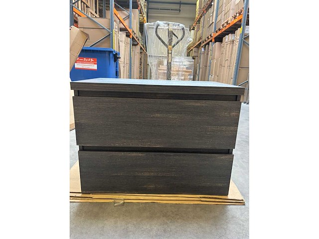 Gliss design - zeus - bathroom cabinet - gliss design zeus 70 cm zwart eiken - afbeelding 1 van  2