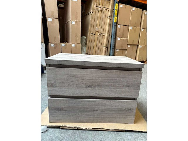 Gliss design - zeus - bathroom cabinet - gliss design zeus 80 cm licht grijs - afbeelding 1 van  2
