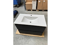 Gliss design - zeus - bathroom cabinet - gliss design zeus 80 cm zwart schoolkrijt - afbeelding 1 van  1