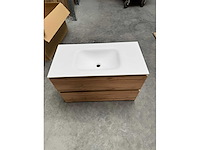Gliss design - zeus - bathroom cabinet - gliss design zeus 90 cm rustiek eiken - afbeelding 2 van  2
