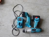 Global tools accuboormachine 18v & zaklamp 18v - afbeelding 1 van  6