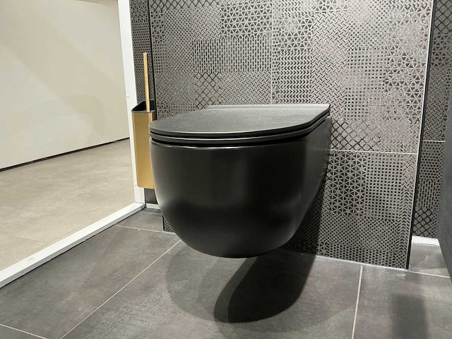 Globo - glsetmes03n futuro flush - wandcloset met toiletzitting - afbeelding 4 van  5