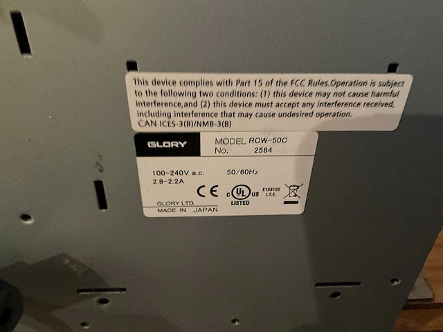 Glory - ci-5 - automatisch geldverwerkingssysteem - afbeelding 6 van  7