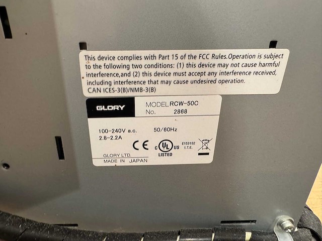 Glory - ci-5 - automatisch geldverwerkingssysteem - afbeelding 4 van  5