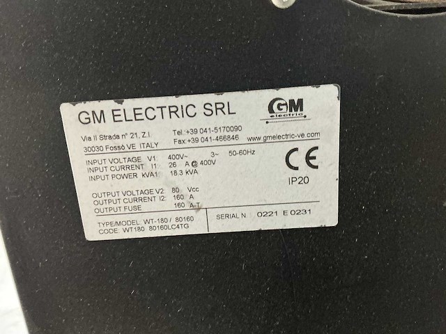 Gm electric - 80v 160a - battery chargers - afbeelding 2 van  3
