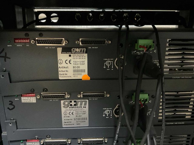 G+m elektronic bo-250 versterker met flightcase (3x) - afbeelding 5 van  7