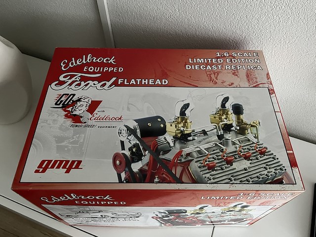 Gmp edelbrock ford v8 flathead 1:6 schaalmodel, gmp, edelbrock ford v8 flathead - afbeelding 3 van  17