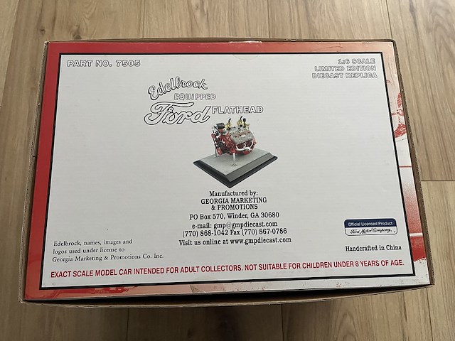 Gmp edelbrock ford v8 flathead 1:6 schaalmodel, gmp, edelbrock ford v8 flathead - afbeelding 8 van  17