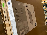 Go by van marcke belo vaste wand 90x190 easy clean verchroomde aluminum profielen - afbeelding 2 van  3
