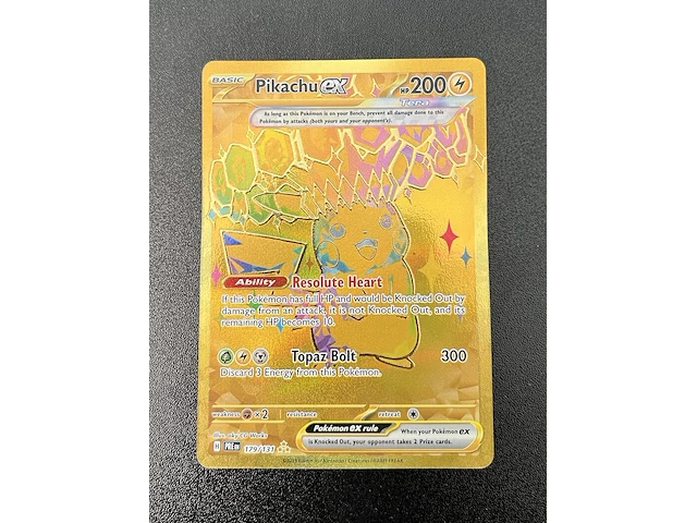 Golden pikachu ex – prismatic evolutions – pokémon-kaart - afbeelding 8 van  15