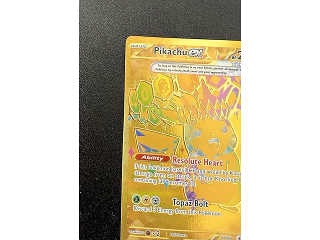 Golden pikachu ex – prismatic evolutions – pokémon-kaart - afbeelding 10 van  15