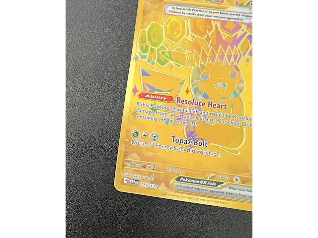 Golden pikachu ex – prismatic evolutions – pokémon-kaart - afbeelding 12 van  15