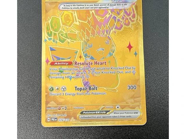 Golden pikachu ex – prismatic evolutions – pokémon-kaart - afbeelding 14 van  15