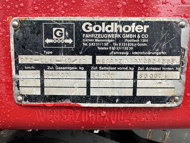 Goldhofer - spz-dl6-60/80 6-asser - oplegger - afbeelding 20 van  27