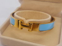 Goldplated armband met cloisonné/emaille - inclusief sieradendoos - afbeelding 1 van  8