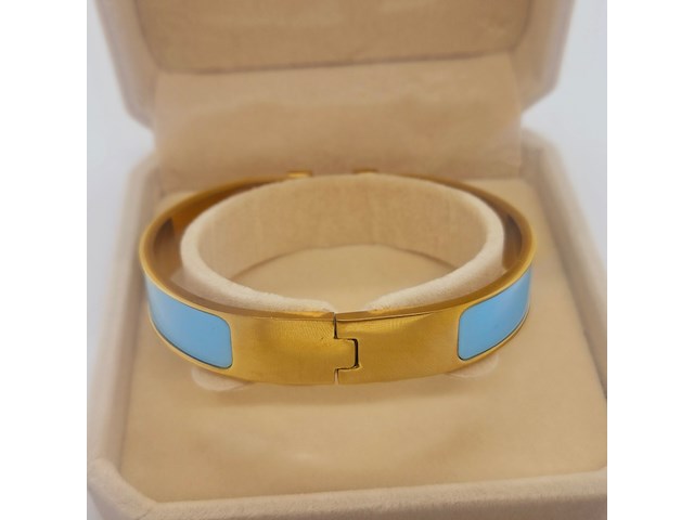 Goldplated armband met cloisonné/emaille - inclusief sieradendoos - afbeelding 6 van  8