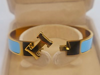Goldplated armband met cloisonné/emaille - inclusief sieradendoos - afbeelding 3 van  8