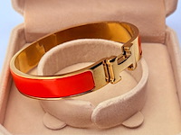 Goldplated armband met cloisonné/emaille - inclusief sieradendoos - afbeelding 1 van  9