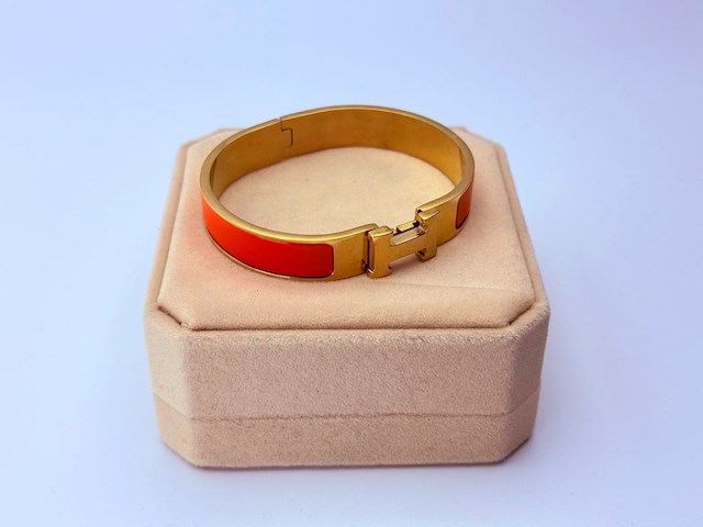 Goldplated armband met cloisonné/emaille - inclusief sieradendoos - afbeelding 2 van  9