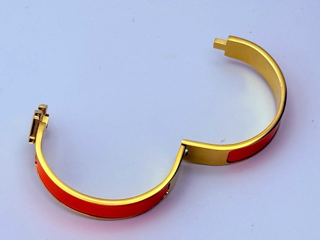 Goldplated armband met cloisonné/emaille - inclusief sieradendoos - afbeelding 7 van  9