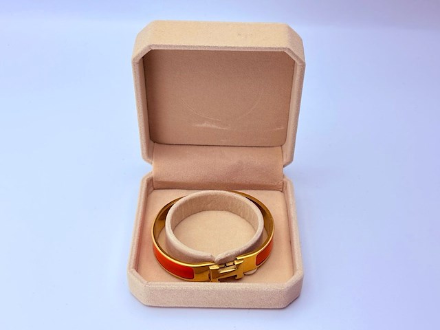 Goldplated armband met cloisonné/emaille - inclusief sieradendoos - afbeelding 9 van  9