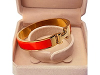 Goldplated armband met cloisonné/emaille - inclusief sieradendoos - afbeelding 2 van  9