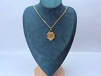 Goldplated collier met elizabeth ii one penny munt - 1983 - afbeelding 3 van  7