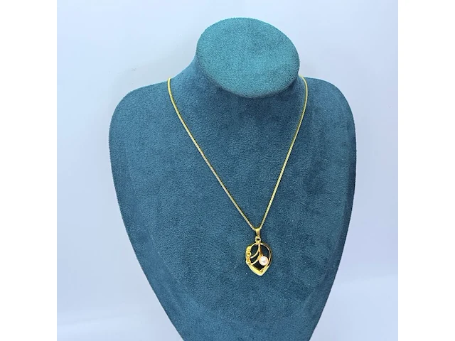 Goldplated collier met pendant en parel - afbeelding 2 van  7