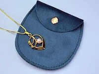 Goldplated collier met pendant en parel - afbeelding 4 van  7