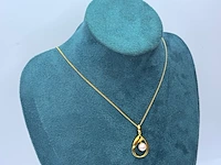 Goldplated collier met pendant en parel - afbeelding 1 van  7