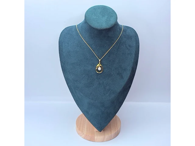 Goldplated collier met pendant en parel - afbeelding 2 van  7