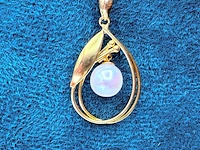 Goldplated collier met pendant en parel - afbeelding 3 van  7