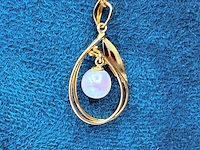 Goldplated collier met pendant en parel - afbeelding 4 van  7