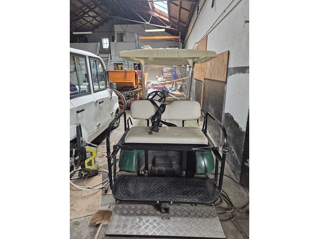 Golfkar, yamaha, wit /groen - afbeelding 1 van  4