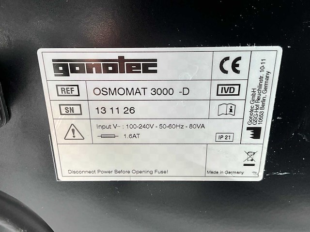 Gonotec osmomat 3000 vriespunt osmometer - afbeelding 6 van  8