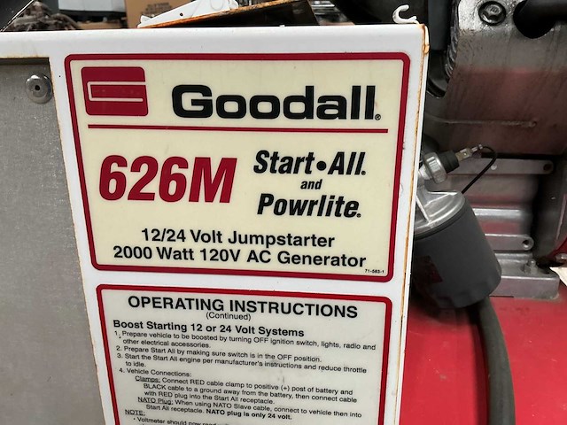 Goodall 626m stroomgenerator - afbeelding 7 van  7