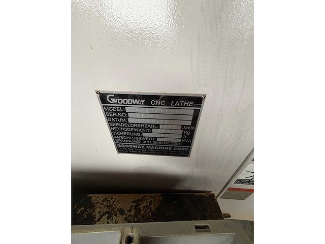 Goodway - 150-mmx - cnc lathe - 2006 - afbeelding 2 van  9