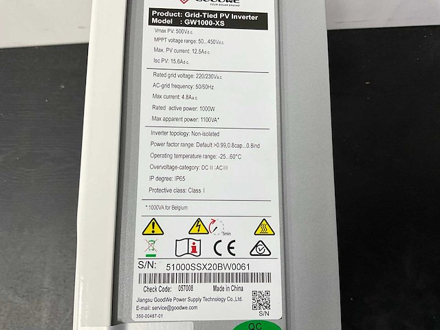 Goodwe - gw1000-xs - omvormer - afbeelding 5 van  5