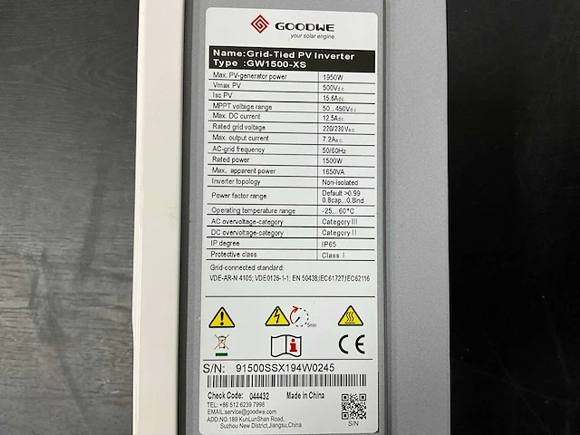 Goodwe - gw1500-xs - omvormer - afbeelding 6 van  6