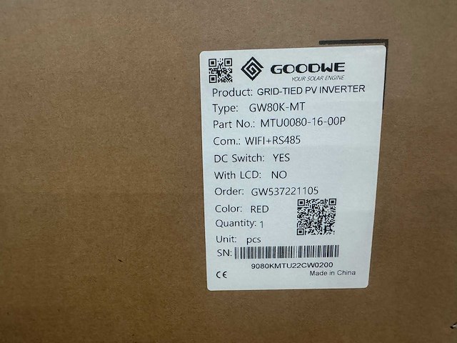 Goodwe - gw80k-mt (80 kw) omvormer met arc detection - afbeelding 3 van  7