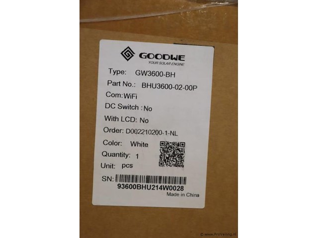 Goodwe ac-gekoppelde batterijomvormer gw3600-bh - afbeelding 3 van  5