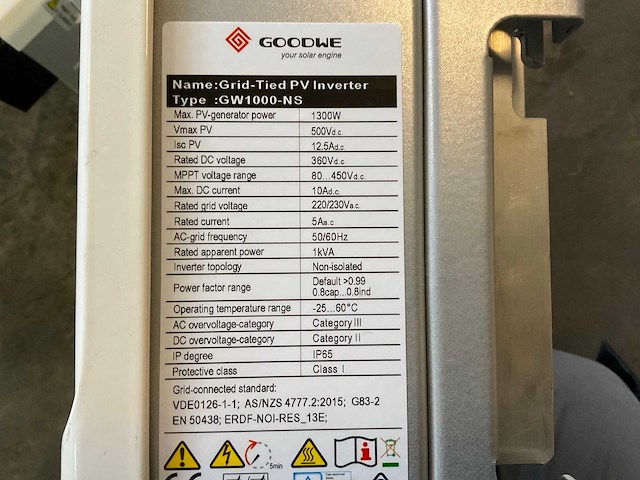 Goodwe gw1000-ns/gw1500-ns omvormer (2x) - afbeelding 2 van  4